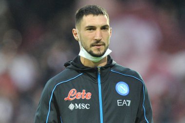 Napoli 'li Matteo Politano oyuncusu, Salernitana ile Napoli arasında oynanan İtalya Serie A şampiyonluğu maçında Salerno' daki Arechi Stadyumu 'nda oynanan final maçı 1-0' dı. Salerno, İtalya, 31 Ekim 2021.