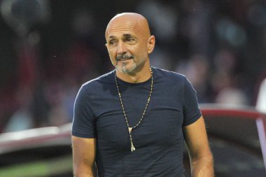 Luciano Spalletti Napoli 'nin koçu, Salernitana ve Napoli arasındaki İtalya Serie A şampiyonluğu maçında Salerno' daki Arechi Stadyumu 'nda oynanan final maçı. Salerno, İtalya, 31 Ekim 2021. 