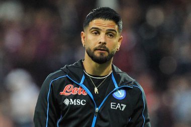 Napoli 'li Lorenzo Insigne, Salernitana ve Napoli arasındaki İtalya Serie A şampiyonası maçında Salerno' daki Arechi Stadyumu 'nda oynanan final maçı 1-0' dır. Salerno, İtalya, 31 Ekim 2021. 