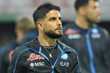Napoli 'li Lorenzo Insigne, Salernitana ve Napoli arasındaki İtalya Serie A şampiyonası maçında Salerno' daki Arechi Stadyumu 'nda oynanan final maçı 1-0' dır. Salerno, İtalya, 31 Ekim 2021. 