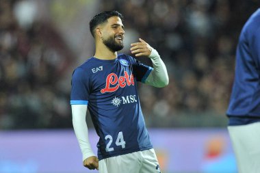 Napoli 'li Lorenzo Insigne, Salernitana ve Napoli arasındaki İtalyan Serie A şampiyonası maçında Salerno' daki Arechi Stadyumu 'nda oynanan final maçı. Salerno, İtalya, 31 Ekim 2021. 