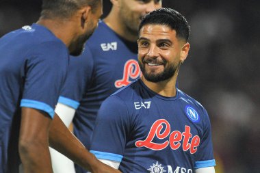 Napoli 'li Lorenzo Insigne, Salernitana ve Napoli arasındaki İtalya Serie A şampiyonası maçında Salerno' daki Arechi Stadyumu 'nda oynanan final maçı 1-0' dır. Salerno, İtalya, 31 Ekim 2021. 
