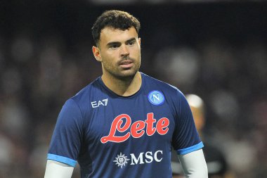 Napoli 'li Andrea Petagna, Salernitana ve Napoli arasındaki İtalya Serie A şampiyonluğu maçında 1-0, Salerno' daki Arechi Stadyumu 'nda oynandı. Salerno, İtalya, 31 Ekim 2021. 