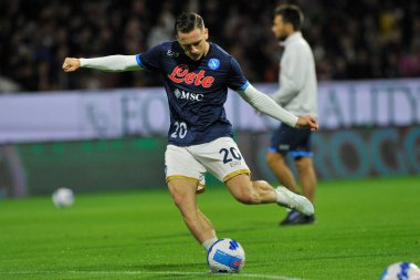 Napoli 'li Piotr Zielinski, Salernitana ile Napoli arasında oynanan İtalya Serie A şampiyonluğu maçında Salerno' daki Arechi Stadyumu 'nda oynanan final maçında 1-0 yenildi. Salerno, İtalya, 31 Ekim 2021. 