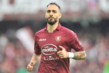Salernitana 'nın Grigoris Kastanos oyuncusu, Salernitana ile Sampdoria arasındaki İtalya SerieA şampiyonası maçında, final maçı 0-2, Salerno' daki Arechi Stadyumu 'nda oynandı. Salerno, İtalya, 21 Kasım 2021. 