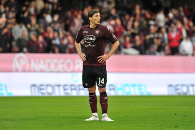 Salernitana 'dan Francesco Di Tacchio, Salernitana ile Sampdoria arasında oynanan İtalya SerieA şampiyonası maçında, final maçı 0-2, Salerno' daki Arechi Stadyumu 'nda oynandı. Salerno, İtalya, 21 Kasım 2021. 