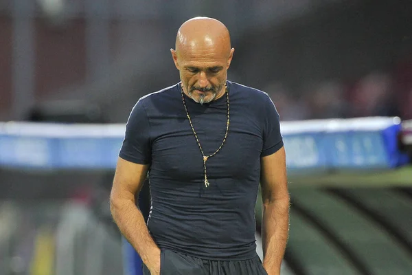 Luciano Spalletti Técnico Napoli Durante Jogo Campeonato Italiano Série Entre — Fotografia de Stock