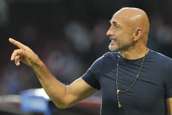 Luciano Spalletti Trener Napoli Podczas Meczu Włoskiej Serie Mistrzostwa Między — Zdjęcie stockowe