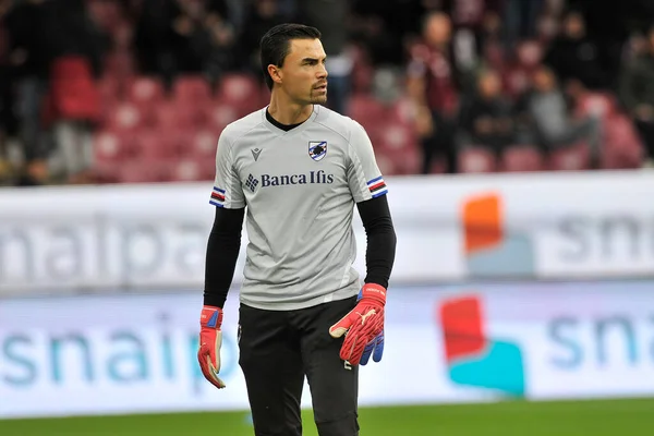 Emil Audero Jugador Sampdoria Durante Partido Serie Italianaun Campeonato Entre — Foto de Stock