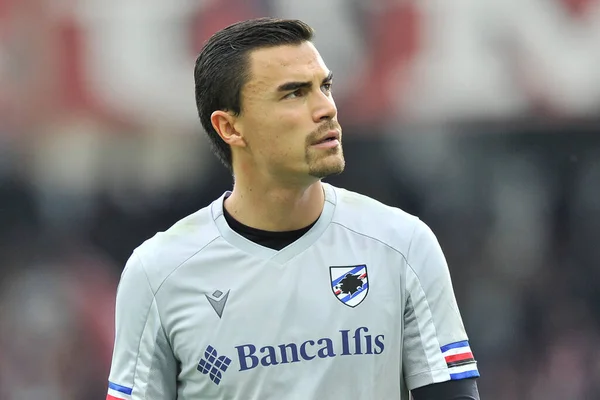 Emil Audero Giocatore Della Sampdoria Durante Partita Della Serie Italianaun — Foto Stock