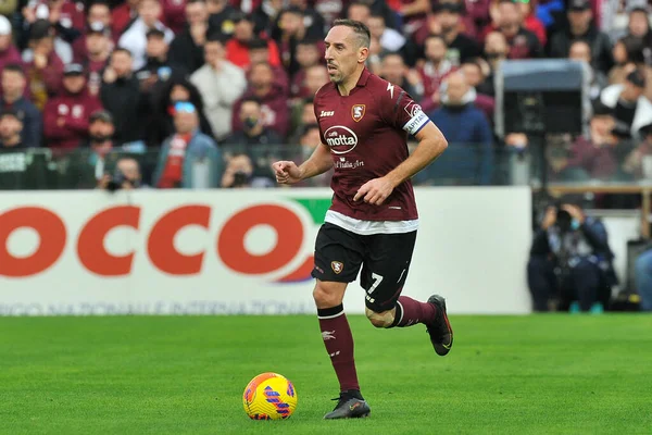 Franck Ribery Jogador Salernitana Durante Partida Campeonato Italiano Seriea Entre — Fotografia de Stock