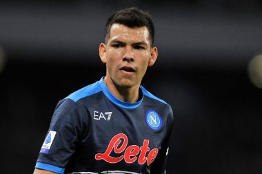 Napoli 'nin Hirving Lozano oyuncusu, Napoli ve Verona arasında oynanan İtalya Serie A şampiyonluğu maçında Diego Armando Maradona Stadyumu' nda oynanan maç 1-1 'dir. Napoli, İtalya, 07 Kasım 2021. 