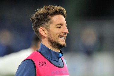 Napoli 'den Dries Mertens' in Napoli 'ye karşı oynanan İtalya Serie A şampiyonası finalinde Napoli 0, Empoli 1, Diego Armando Maradona Stadyumu' nda oynanan maç sonucu.