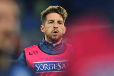 Napoli 'den Dries Mertens' in Napoli 'ye karşı oynanan İtalya Serie A şampiyonası finalinde Napoli 0, Empoli 1, Diego Armando Maradona Stadyumu' nda oynanan maç sonucu.