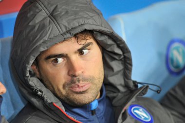 Napoli 'den Andre Petagna, Napoli ile Napoli arasındaki İtalya Serie A şampiyonası maçında, Napoli 0, Empoli 1, Diego Armando Maradona Stadyumu' nda oynandı..