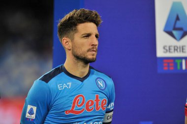 Napoli 'den Dries Mertens' in Napoli 'ye karşı oynanan İtalya Serie A şampiyonası finalinde Napoli 0, Empoli 1, Diego Armando Maradona Stadyumu' nda oynanan maç sonucu. 
