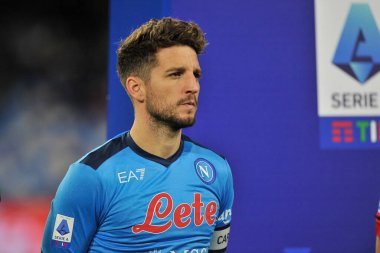 Dries Mertens player of Napoli, during the match of the Italian Serie A championship between Napoli vs Empoli final result Napoli 0, Empoli 1,match played at the Diego Armando Maradona Stadium.  clipart