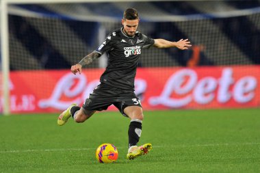 Empoli 'nin Petar Stojanoviç oyuncusu, Napoli - Empoli final maçı sırasında Diego Armando Maradona Stadyumu' nda oynanan Napoli 0, Empoli 1 arasındaki maç sırasında.