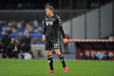 Empoli 'den Szymon Zurkowski, Napoli - Empoli 0, Empoli 1 arasındaki İtalyan Serie A şampiyonası maçında Diego Armando Maradona Stadyumu' nda oynanan maç sonucu.