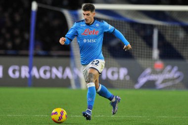 Napoli 'den Giovanni Di Lorenzo, Napoli - Empoli final maçı sırasında Diego Armando Maradona Stadyumu' nda oynanan Napoli 0, Empoli 1 karşılaşması finalinde. 
