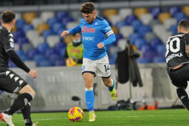 Napoli 'den Dries Mertens' in Napoli 'ye karşı oynanan İtalya Serie A şampiyonası finalinde Napoli 0, Empoli 1, Diego Armando Maradona Stadyumu' nda oynanan maç sonucu. 