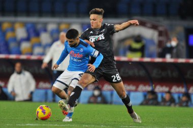 Napoli 'den Lorenzo Insigne, Napoli ile Empoli arasındaki İtalyan Serie A şampiyonası maçında oynanan maçın sonucu: Napoli 0, Empoli 1, Diego Armando Maradona Stadyumu' nda oynanan maç.. 