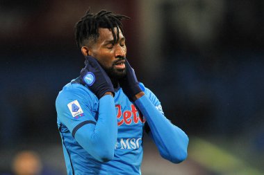 Napoli 'den Frank Anguissa, Napoli ile Empoli arasındaki İtalyan Serie A şampiyonası maçında, Napoli 0, Empoli 1, Diego Armando Maradona Stadyumu' nda oynandı.. 