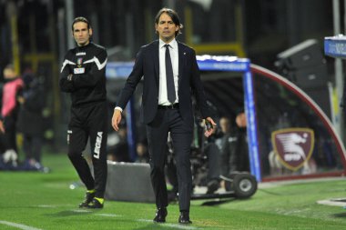 Simone Inzaghi 'nin Inter teknik direktörü, İtalya Serie A' nın Salernitana - Inter final maçı sırasında Salernitana 0, Inter 5, Arechi Stadyumu 'nda oynandı. Napoli, İtalya, 17 Aralık 2021.