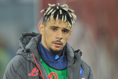 Napoli 'li Kevin Malcuit, Napoli-Spezia maçında Napoli 0, Spezia 1, Diego Armando Maradona Stadyumu' nda oynandı. Napoli, İtalya, 22 Aralık 2021. 