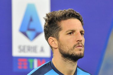 Napoli 'nin Dries Mertens oyuncusu, Napoli - Spezia final maçında Napoli 0, Spezia 1, Diego Armando Maradona Stadyumu' nda oynandı. Napoli, İtalya, 22 Aralık 2021.