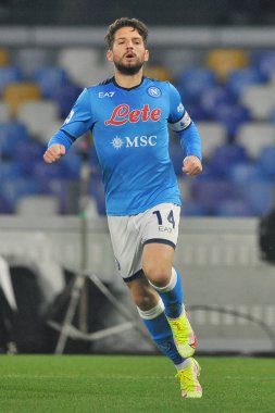 Napoli 'nin Dries Mertens oyuncusu, Napoli - Spezia final maçında Napoli 0, Spezia 1, Diego Armando Maradona Stadyumu' nda oynandı. Napoli, İtalya, 22 Aralık 2021. 