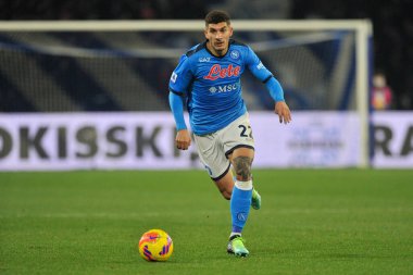 Napoli 'den Giovanni di Lorenzo, Napoli ile Spezia arasında oynanan İtalya Serie A şampiyonluğu maçında, Napoli 0, Spezia 1, Diego Armando Maradona Stadyumu' nda oynandı. Napoli, İtalya, 22 Aralık 2021. 