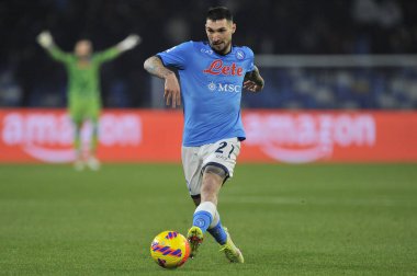 Napoli 'li Matteo Politano oyuncusu, Napoli - Spezia final maçında Napoli 0, Spezia 1, Diego Armando Maradona Stadyumu' nda oynandı. Napoli, İtalya, 22 Aralık 2021. 