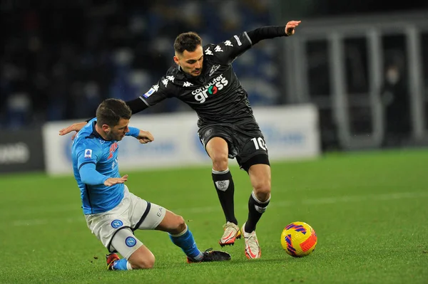 Nedim Bajrami Joueur Empoli Diego Demme Joueur Napoli Lors Match — Photo