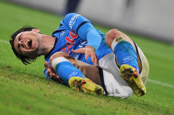 Napoli 'nin Eljif Elmas oyuncusu, Napoli ile Empoli arasındaki İtalyan Serie A şampiyonluğu maçında, Napoli 0, Empoli 1, Diego Armando Maradona Stadyumu' nda oynandı.. 