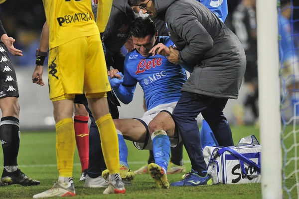 Eljif Elmas Spelare Neapel Matchen Italienska Serie Mästerskapet Mellan Neapel — Stockfoto