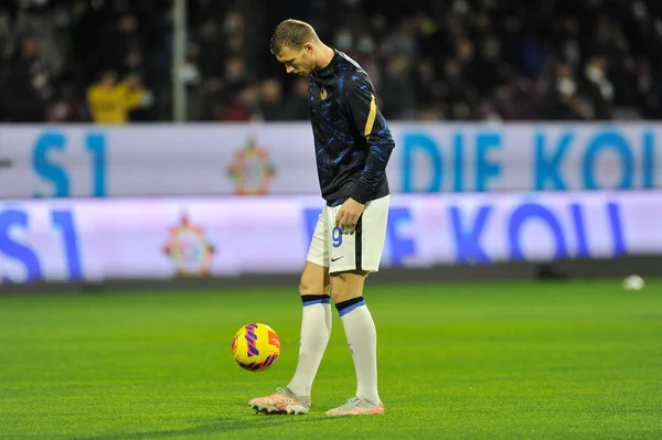 Edin Dzeko Spelare Inter Matchen Italienska Serie Mästerskapet Mellan Salernitana — Stockfoto