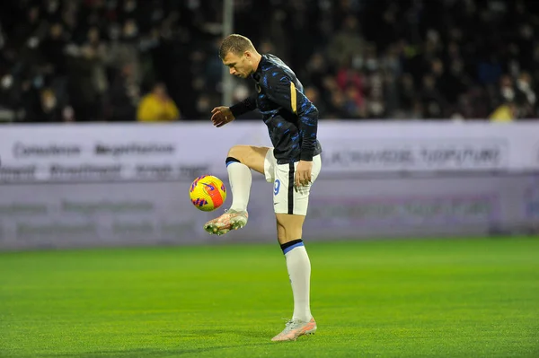 Edin Dzeko Joueur Inter Lors Match Championnat Italien Serie Entre — Photo