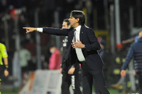 Simone Inzaghi Treinador Inter Durante Jogo Campeonato Italiano Série Entre — Fotografia de Stock