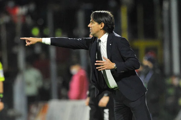 Simone Inzaghi Entrenador Del Inter Durante Partido Del Campeonato Serie —  Fotos de Stock