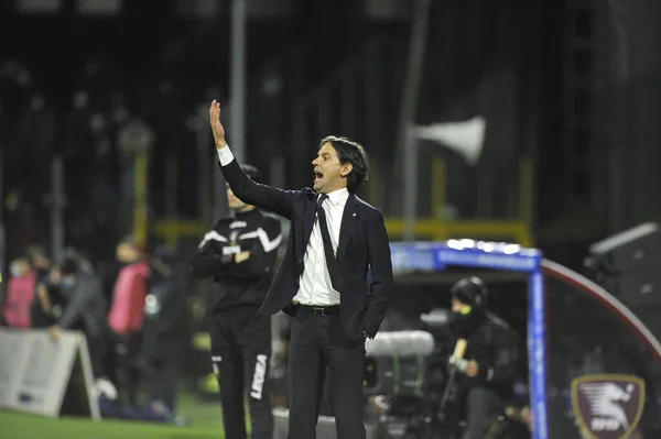 Simone Inzaghi Treinador Inter Durante Jogo Campeonato Italiano Série Entre — Fotografia de Stock