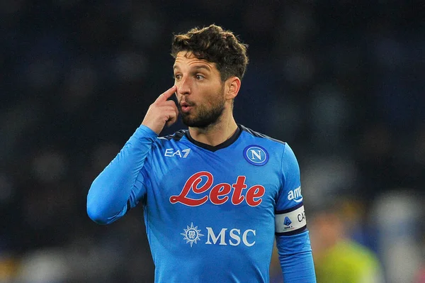 Dries Mertens Player Napoli Κατά Διάρκεια Του Αγώνα Της Ιταλικής — Φωτογραφία Αρχείου