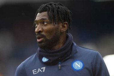 Napoli 'nin Frank Anguissa oyuncusu, Napoli ve Udinese arasındaki İtalyan Serisi A serisi maçında, Udinese 1, Napoli Armando Maradona Stadyumu' nda oynandı.. 