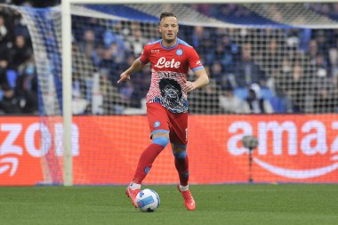 Napoli 'nin Amir Rrahmani oyuncusu, Napoli - Udinese final maçı, Napoli 2, Udinese 1, Diego Armando Maradona Stadyumu' nda oynandı.. 
