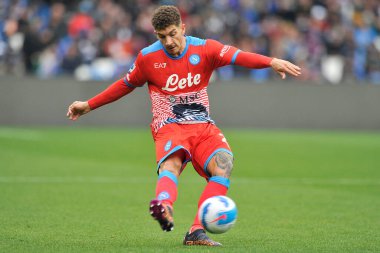 Napoli 'den Giovanni Di Lorenzo, Napoli-Udinese maçı finalinde Diego Armando Maradona Stadyumu' nda oynandı.. 