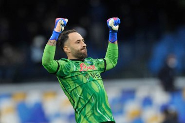 Napoli 'den David Ospina, Napoli ile Udinese arasındaki İtalyan Serisi A serisi maçında, Napoli 2, Udinese 1, Diego Armando Maradona Stadyumu' nda oynandı.. 