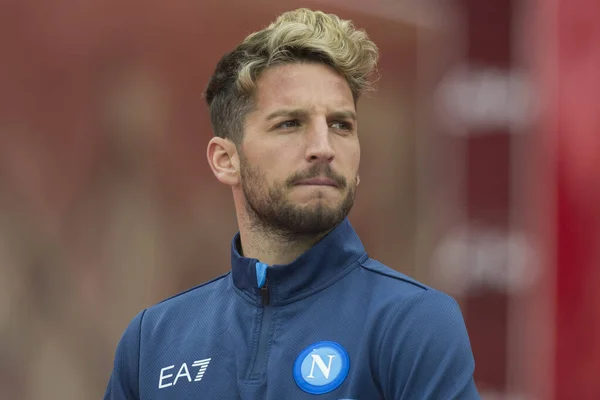 Seca Mertens Jogador Napoli Durante Jogo Série Italiana Entre Napoli — Fotografia de Stock