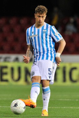 Spal 'in Salvatore Esposito oyuncusu, Benevento vs Spal final maçında, Benevento 1, Spal 2, Ciro Vigorito' da oynandı. Benevento, İtalya, 07 Mayıs 2022. 