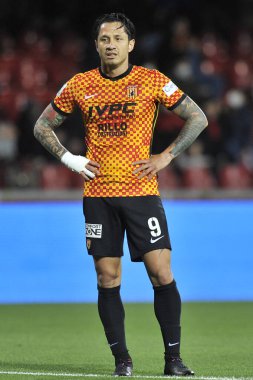 Benevento 'nun Gianluca Lapadula oyuncusu, Benevento vs Spal final maçında, Benevento 1, Spal 2, Ciro Vigorito' da oynandı. Benevento, İtalya, 07 Mayıs 2022.