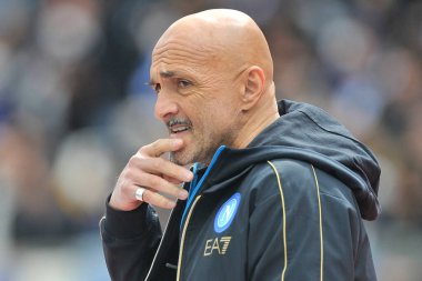 Napoli 'nin Napoli koçu Luciano Spalletti, Napoli - Fiorentina final maçı sırasında Diego Armando Maradona Stadyumu' nda oynandı..
